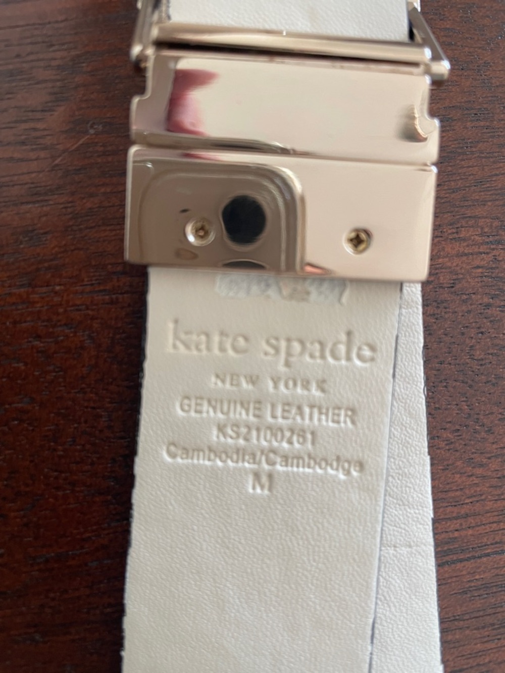 kate spade Black Leather Belt with Gold Heart Buckle Accent - Picture 3 of 5